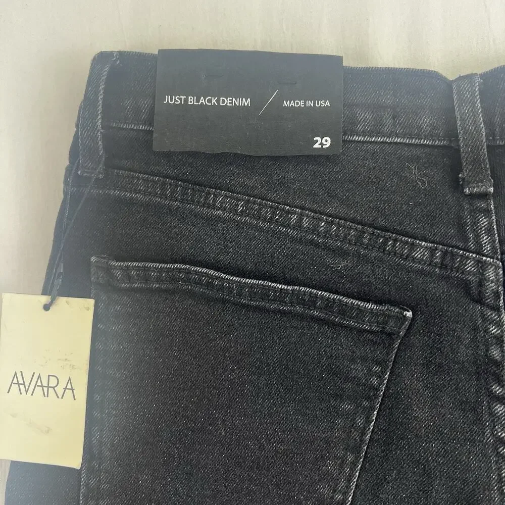 NWT Just Black Denim Wide Leg Jeans Women’s 29 Black High Rise USA - Picture 6 of 10